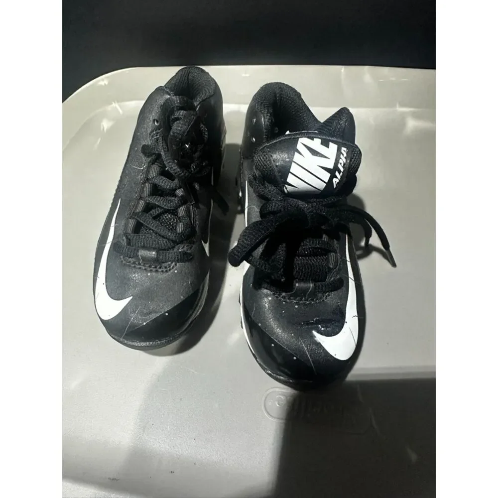 Nike Alpha Black/White Baseball Cleats Size 10c